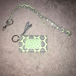 Sierra Stream Vera Bradley Zip ID & Lanyard